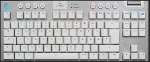 Logitech G915 TKL, Tactile Tenkeyless Lightspeed Wireless RGB Mechanical Gaming Keyboard, Low Profile Switch Options, LIGHTSYNC RGB, Advanced Wireless and Bluetooth Support - Tactile White| 920-009664 - eBuy UAE